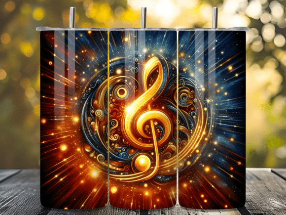 Download Golden Glow Music 20oz Tumbler Wrap - Golden glow Collection