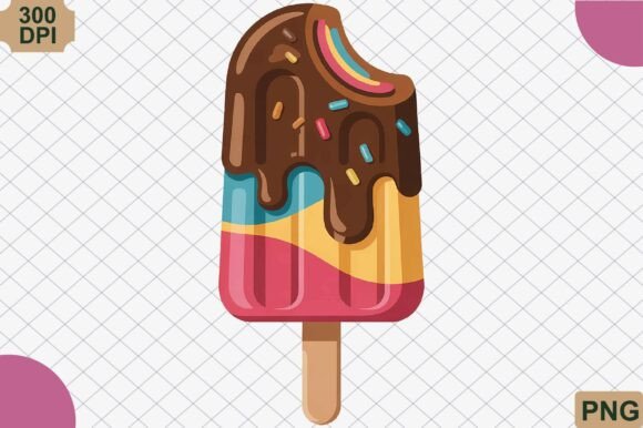 Download Colorful Chocolate Popsicle PNG - Premium Resources